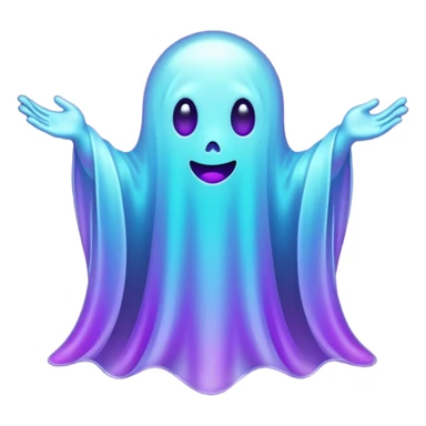 glitter purple and cian ghost glory sticker