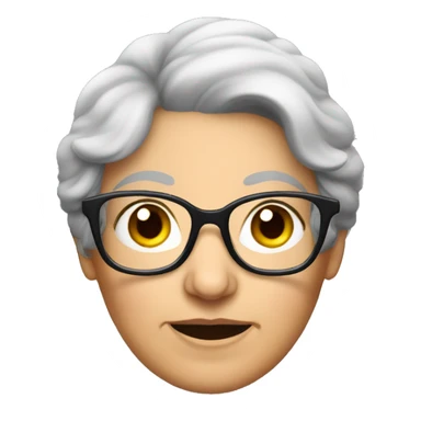 Brunette grandma with glasses cooing sticker