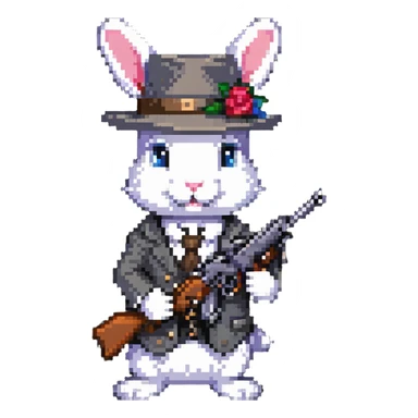 gangster rabbit sticker