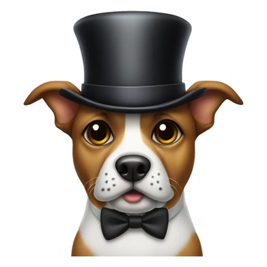 Dog with a top hat mustache and monocle  sticker