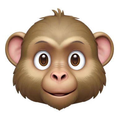 Cinematic Realistic Cute Baboon Portrait Emoji, Head tilted playfully and inquisitively, featuring a compact, sturdy build with a distinctly textured, expressive face characterized by bright, curious eyes and a subtly softened snout, rendered with realistic earthy detail and natural highlights, high shine, affectionate and spirited, styled with a touch of jungle whimsy, soft glowing outline, capturing the essence of a mischievous yet endearing baboon that appears ready to leap playfully out of the screen! sticker