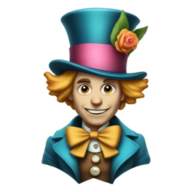 Alice in Wonderland The Mad Hatter character sticker