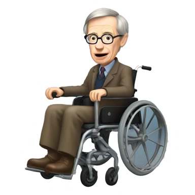 Stephen hawkings in a wheel chair sticker