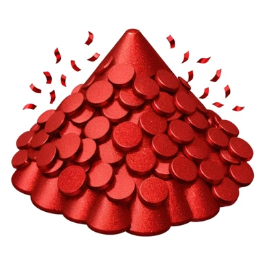 red glitter dislike sticker