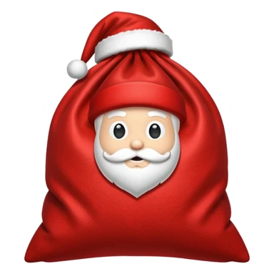 red santa sack sticker