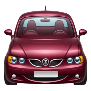 burgundy new car sticker