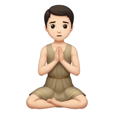 Submissive man on knees wearing female clothes dark hair begging sticker