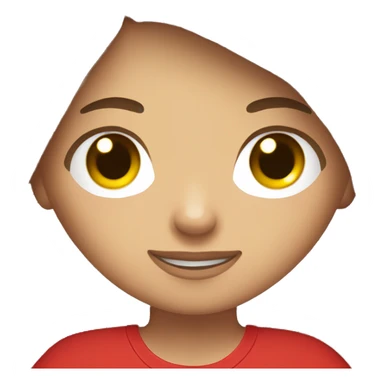 girl with long brown hair, light skin, in scarlet t-shirt, black trousers and with a camera in her hands sticker