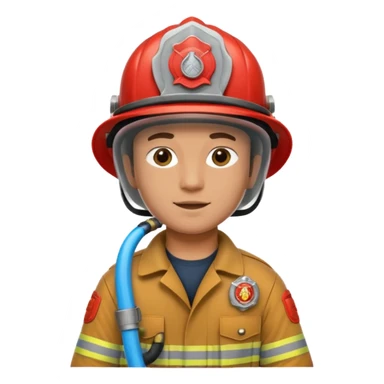 Firefighter with Hose sticker