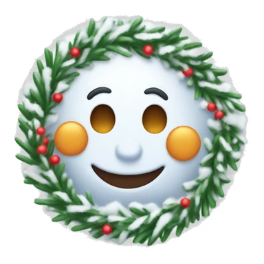 snow and garland sticker