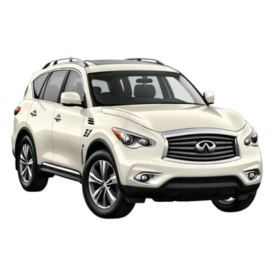 White Infiniti suv sticker