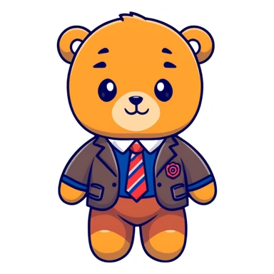 Ralph Lauren Polo Bear teddy bear wearing preppy clothes sticker