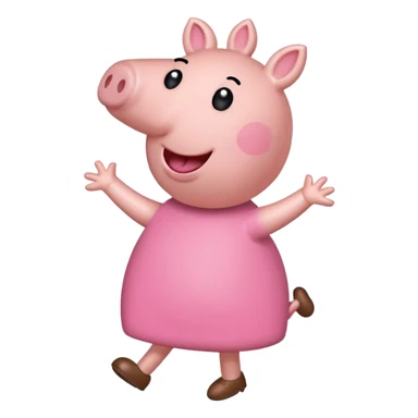 Peppa pig doing the griddy sticker
