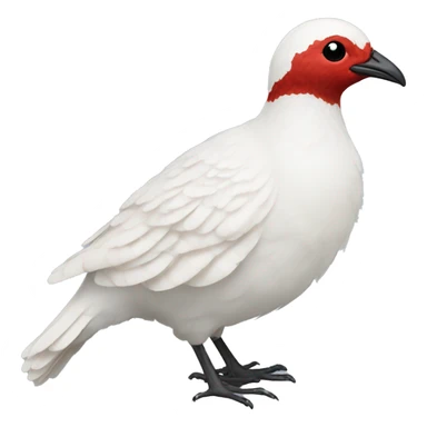 willow ptarmigan with red lashes sticker