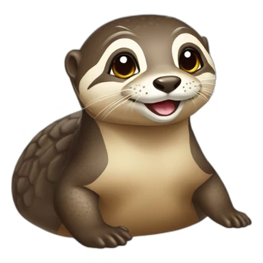 Loutre sur tortue sticker