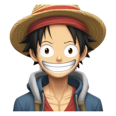 Monkey D luffy com cicatriz sticker
