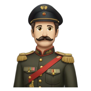 Je veux un homme en tenue militaire allemande avec un bandeau rouge sur le bras, et une moustache à Charli chaplin sticker