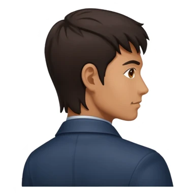 man facing away sticker