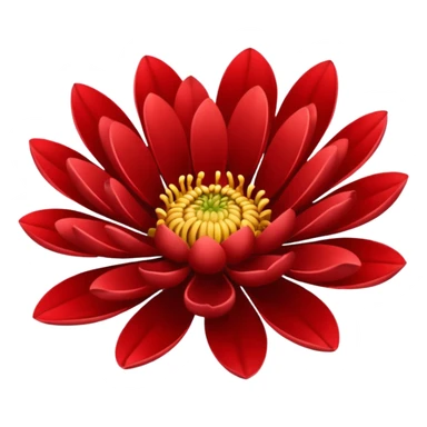 chrysanthemum flower red tattoo without the middle yellow sticker
