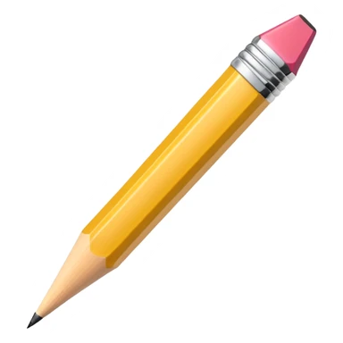 3D perspective Premium golden writing pencil sticker