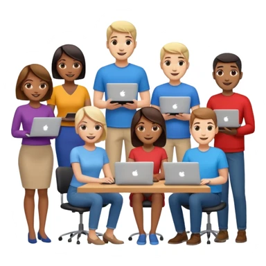 daily standup meeting online sticker