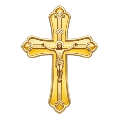 Eastern Orthodox cross. Transparent bakgrund. sticker