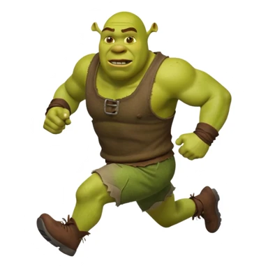 Shrek with a rushin sticker