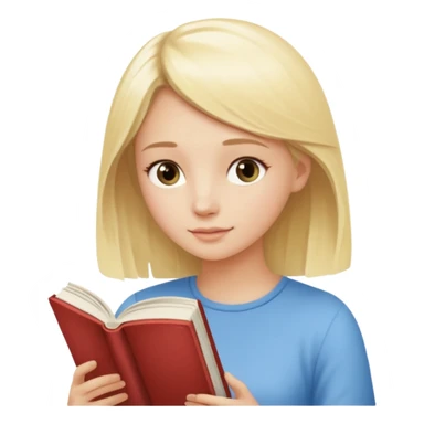 pretty light blonde girl barbie reading huge philosophy book sticker