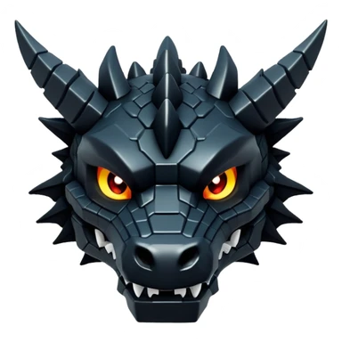 Minecraft black dragon head sticker