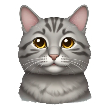 Gray lop-eared tabby cat sticker