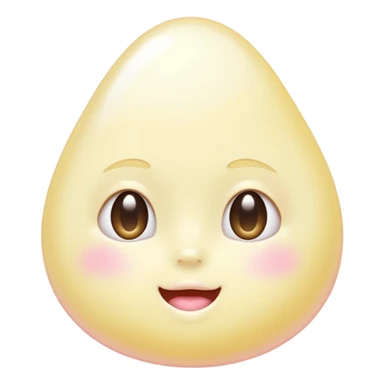 A creamy pastel yellow softly blushed with whisper-pink undertones and a milky pearlescent glow, like sunlight melting into cherry blossom air.  sticker