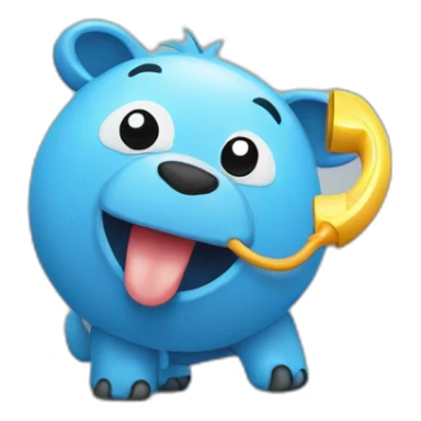 un cochone qui joue au telephone sticker