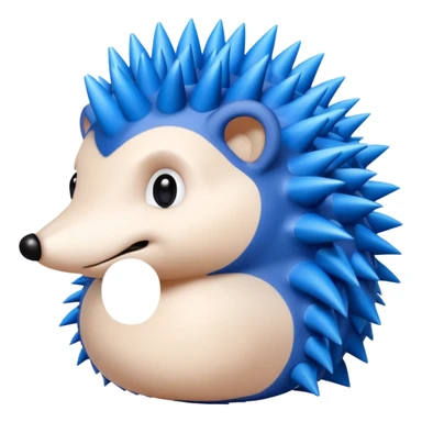 A blue hedgehog with 6 spines only face no whiskers sticker