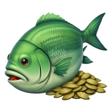 smelly dead fish green smell sticker