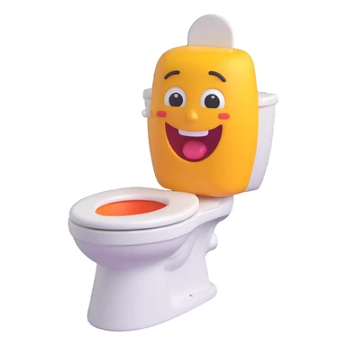 Skibidi Toilet character mewing, funny expression, 3D emoji style sticker