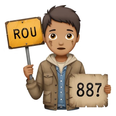 homeless job icon person not recognisiable sticker