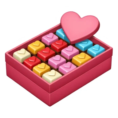 caja de bombones valentines day sticker