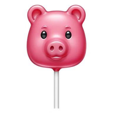 pink spam gummy bear pig lollipop  sticker