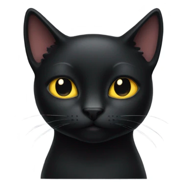 black cat judging you sticker