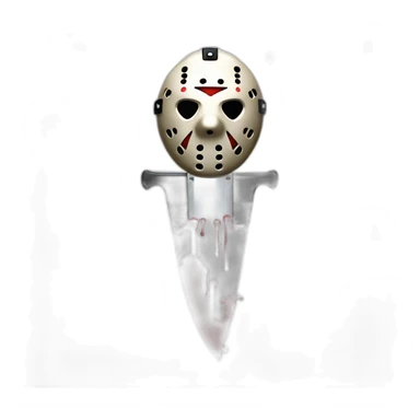 Jason Voorhees Blood Friday the 13th part 4 with a bloody machete sticker