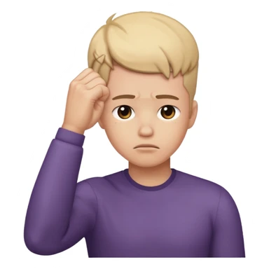 😔 this emoji with a fist over its head sticker
