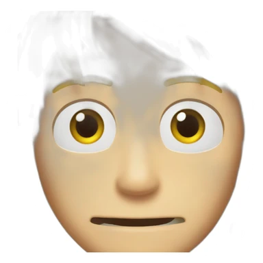 Sanji avec meche qui cache oeil droit et sourcils en vrille vers l'interieur du visage yeux bleux sticker