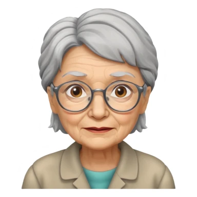 professor old woman sticker