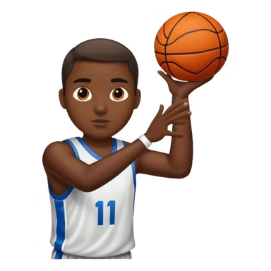 Basketball player shooting sticker