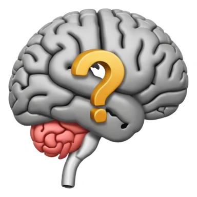 cerebro con interrogación sticker