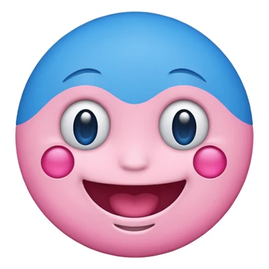 Emoji azul e rosa sticker