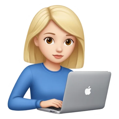 girl with laptop. sticker