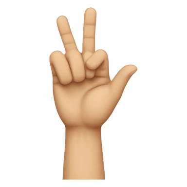 create an emoji, only show the hands no body or face, with two hands one hand is holding up 4 fingers and the fingers are pointed up. The other had is holding up four fingers but they fingers are pointing down. sticker