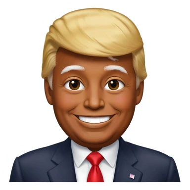 Black skinned Donald Trump sticker