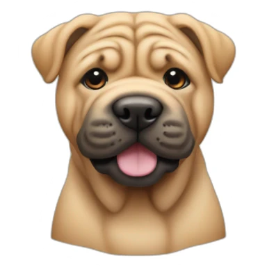 Cute little Shar Pei sticker